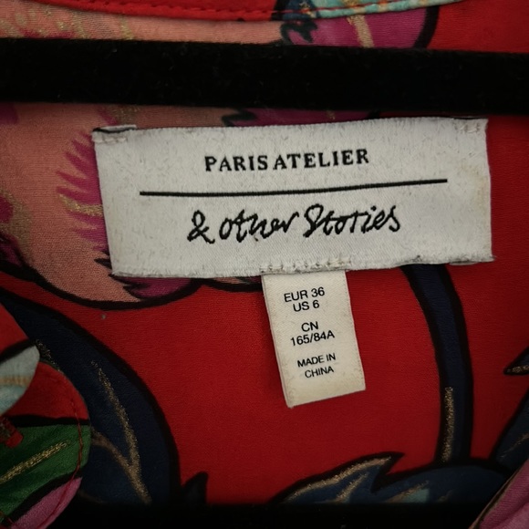 & Other Stories Silk Blouse- Sz 6 - Picture 3 of 4